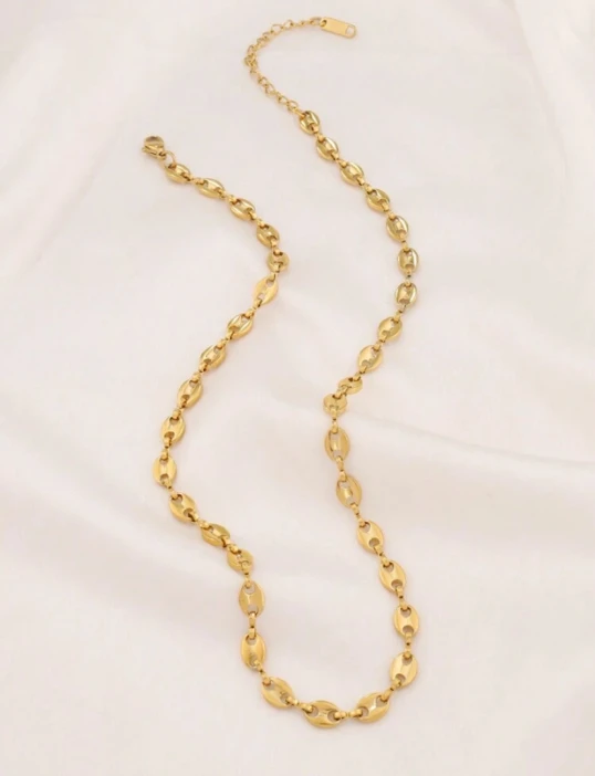 Coffee Bean Chain Necklace